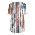thumbnail image 6 of Womens Summer Tops Floral Print Tunic Blouse Casual Crewneck Short Sleeve Tshirts Pleated Tee Shirt, 6 of 6