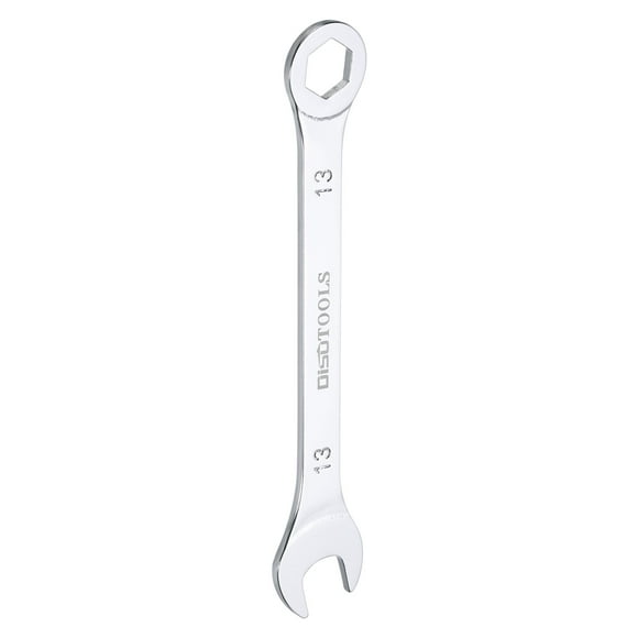 Unique Bargains 13mm 6-Point Thin Combination Wrench Double Ended Box and Open End Chrome Plated Steel, Silver