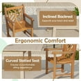 thumbnail image 2 of GVN Outdoor Kitchen Chair, Dinner Chairs,Teak Wood Patio Dining Chair with Slatted Seat Cross-Rhombus Backrest and Solid Legs, 2 of 9