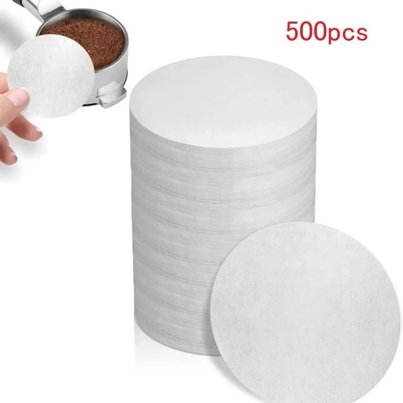 Aoqianlan 51mm Unbleached Paper Coffee Filters 500 Pieces for Espresso Portafilter