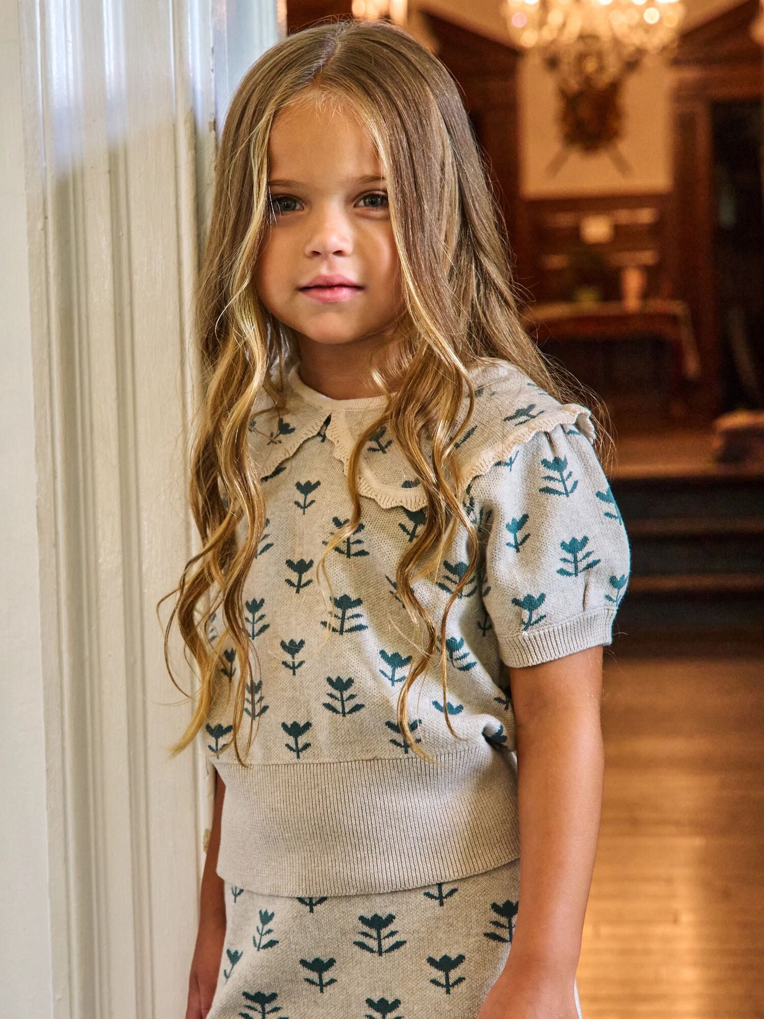 Modern Moments by Gerber Toddler Girl Scallop Sweater and Skirt Set, 2-Piece, 12 Months - 5T