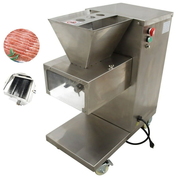 Commercial Meat Slicer Cutter Fresh Meat Shredder Beef Cutting Machine 5mm Blade 800KG/H