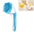 thumbnail image 2 of 1Pc Pet Bath Comb, Liquid-Addable Shampoo Brush For Head Cleaning, Blue, 2 of 9