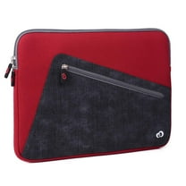 Slim Neoprene Protective Laptop & Tablet Sleeve, Water Resistant Cover Case for MacBook, Microsoft Surface, Chromebook (13" inch, Red)
