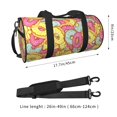 thumbnail image 4 of Disketp 45l Foldable Duffel Bag,Water-Resistant Sports Gym Bag,Portable Weekender Bag Lightweight For Travel,Fitness And Camping-Pink Donut And Blue, 4 of 8