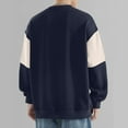 thumbnail image 3 of SYMOID Men Sweatshirts Fall and Winter Pullover Sweatshirt Color Blocking Mens Clothes Navy, 3 of 3