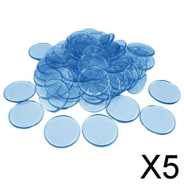 5x100 Uds Fichas De Póquer Monedas Casino Suministro Juegos Familiares Accs Azul