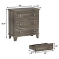 thumbnail image 3 of Yeshouse Cómoda blanca de 3 cajones para dormitorio, cómoda amplia con tirador vintage, cómoda moderna de madera, mesita de noche amplia para sala de estar, 3 of 6