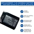 thumbnail image 3 of MaximalPower 2PC Replacement Battery for Sony NPFZ100 Z-Series Rechargeable Battery Pack for Alpha A7 III, A7R III, A9 Digital Cameras, Black, 3 of 9