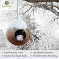 thumbnail image 4 of SunGrow Finch & Budgie Coconut Shell Breeding Nest & Bird Seed Storage, Shelter from Cold Weather & Tropical Garden Decor, 4 of 7