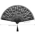 thumbnail image 4 of ROSENICE Spanish Victorian Hand Fan for Wedding Party Favor Fancy Dress (Black), 4 of 7