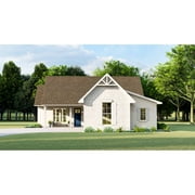 The House Designers: THD-7381 Builder-Ready Blueprints to Build a Compact Country Cottage House Plan with Slab Foundation (5 Printed Sets)