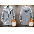 thumbnail image 5 of Men's Wool Jackets & Coats Mid Long Jacket Casual Belted Overcoat Fall Classic Long Jacket Overcoat Business Clothes, Grey, Size L, 5 of 6
