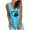 Blue, variant on LoyisViDion Women'S Casual Loose Solid Love Print Tops V-Neck Sleeveless Tank Tops Yellow 12(XL)
