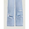 thumbnail image 3 of FEDPOP Baggy Jeans for Girls Wide Leg Ripped High Elastic Waisted Denim Pants Cute Summer Trousers Y2K Streetwear 10-14Y, 3 of 5