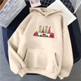 thumbnail image 2 of Sweat à Capuche d'Hiver pour Femmes, Mode Mi-Longue, Blouse Ample, Col Rond Chaud, Cardigan Imprimé Noël, Pull de Noël, 2 of 5