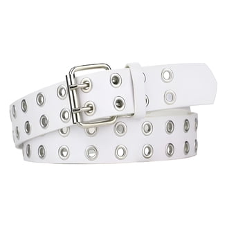 NWOT Anthropologie White Double-Row Grommet Belt Genuine Leather Men main image 4