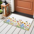 thumbnail image 4 of Retro Floral Front Door Rugs 2x3 ft Sunflower Daisy Wildflowers Country Rustic Plant Small Rug for Entryway Non Slip Washable Bathroom Door Mat Absorbent Floor Mat for Indoor Entrance, 4 of 9