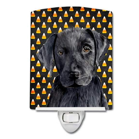 Caroline's Treasures SC9175CNL Labrador Candy Corn Halloween Portrait Ceramic Night Light, 6x4x3", multicolor