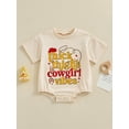 thumbnail image 2 of Bagilaanoe Newborn Baby Girl Summer Rompers Letter Print Short Sleeve Bodysuits 3M 6M 12M 18M Infant Casual One Piece Short Jumpsuit, 2 of 8