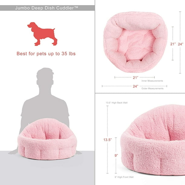 OrthoComfort Deep Dish Cuddler Self Warming Cat and Dog Bed Cushion for Joint Relief and Improved Sleep Machine Washable Waterproof Bottom for Pets Up to 25lbs Walmart