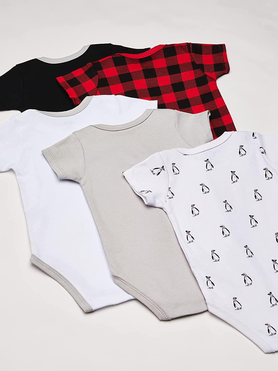 Short Sleeve Bodysuits, 5-Pack, Newborn- 24 Months