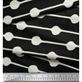thumbnail image 2 of Soimoi Black Cotton Duck Fabric Dot & Stripe Print Fabric by the Yard 42 Inch Wide, 2 of 3