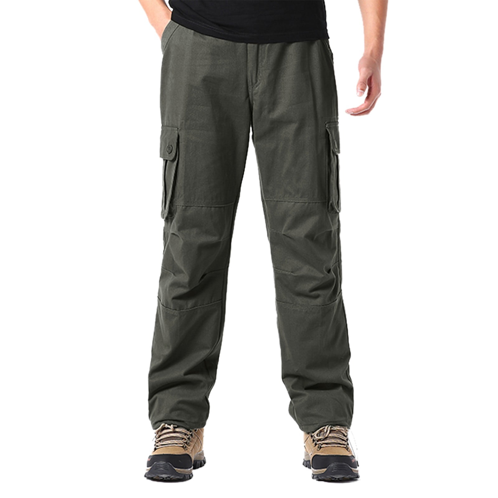PEASKJP Men s Classique Cargo Pants Joggers Athletique Pants Coutures Pantalon Hiking Bleu M 30