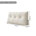 thumbnail image 5 of ANMINY Wedge Headboard Reading Pillow 39" x 15.7" x 4.7" Triangular Bolster Backrest Support Cushion for Bed, Sofa, Daybed, White, 5 of 6