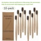 thumbnail image 4 of Juego De 10 Cepillos De Dientes De Cerdas Suaves Para Eliminar Manchas Superficiales, Cepillos De Dientes De Bambú De Agarre Cómodo Para Adultos, 4 of 8