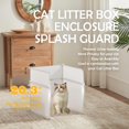 thumbnail image 2 of 3L3S Cat Litter Box Enclosure Splash Guard, Light Weight Plastic Pee Shields, 2 of 10