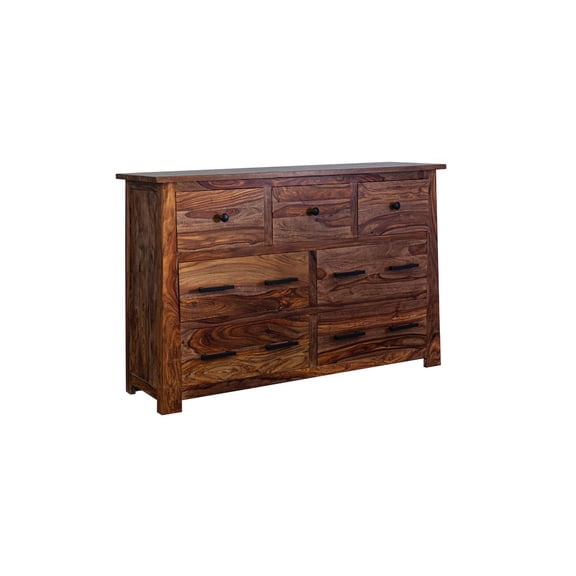 Porter Designs Kalispell Solid Sheesham Wood Dresser, Brown