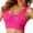 Hot Pink, variant on Mesh Seamless Sports Bra Classic Solid Workout Underwire Support Activewear, XXL, Hot Pink