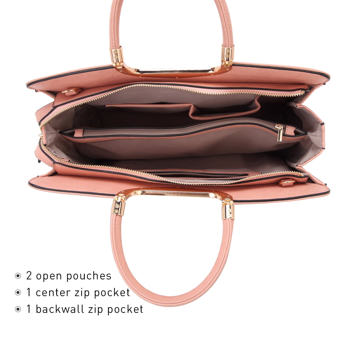 Dasein Women Handbag Top Handle Shoulder Bag Tote Satchel Purse Work Bag with Matching Wallet