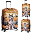 thumbnail image 2 of Mummy Siberian Husky Happy Halloween with Pumpkins Bats Spooky Fun Travel Luggage Cover Husky Dog Lover Gifts Suitcase Dust Protective Decor - 00019, 2 of 5