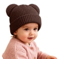 thumbnail image 2 of NOEGOEU Baby Beanie Toddler Infant Winter Hats Soft Knit Warm Caps for Boys Girls (Coffee,3-8 Years), 2 of 7