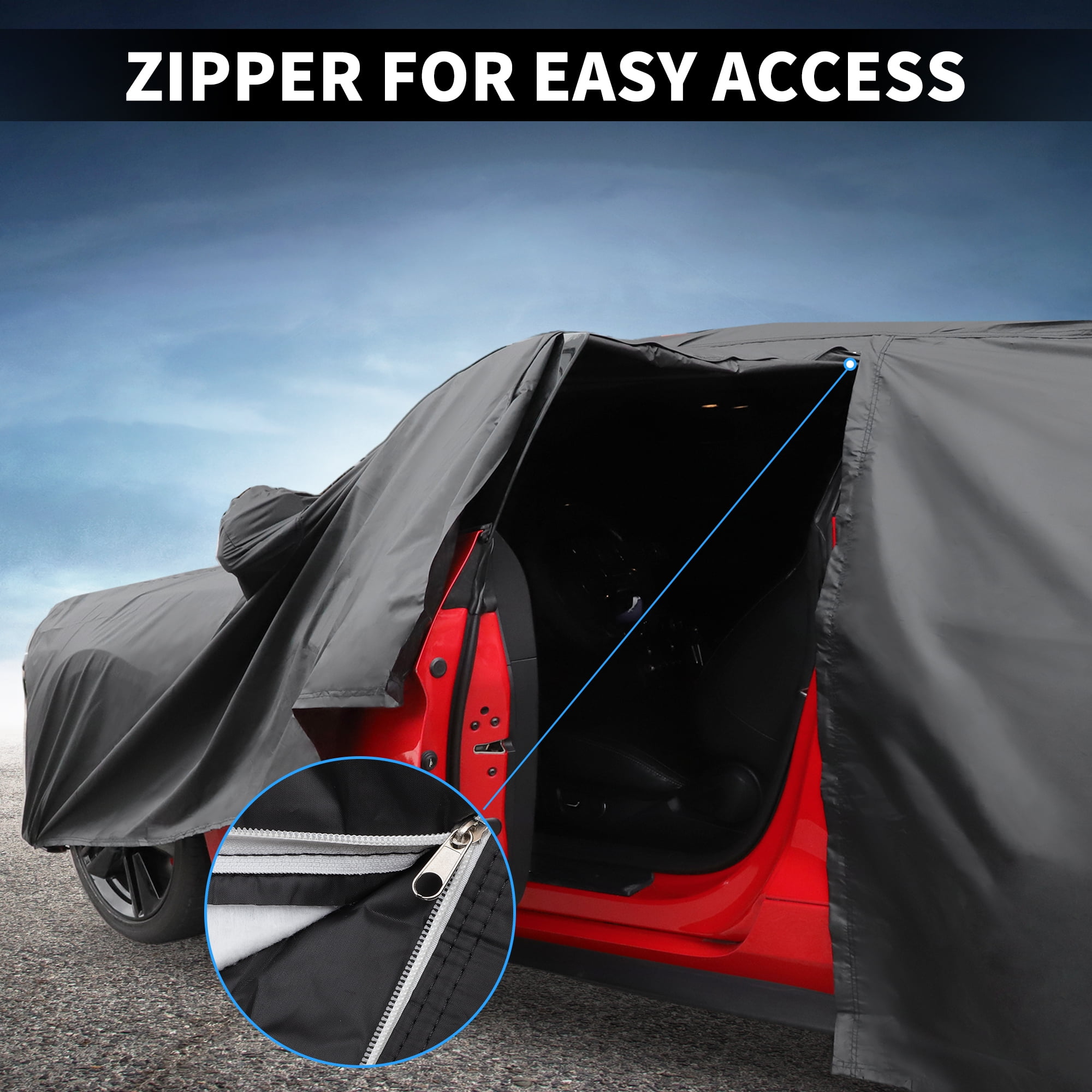 Unique Bargains 210D-PU Car Cover for Ford for Mustang