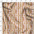thumbnail image 3 of Soimoi Floral Print, Silk Fabric, Decor Sewing Fabric by The Yard 42 Inch Wide,Decorative Fabric for Shirts Suits Ties, Orange, 3 of 6