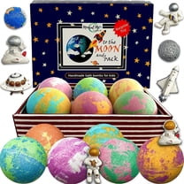 Mineral Me Galaxy Bath Bombs for Kids with Toys Inside - 6 Natural and Organic with Calming Scent