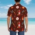 thumbnail image 6 of Xecao Fire Extinguisher print Hawaiian shirt - a stylish short-sleeve button-down for men, perfect for casual beach and tropical outings., 6 of 9