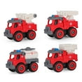 thumbnail image 2 of Juego de juguetes para camión de bomberos, modelo de camión de bomberos de 4 piezas, modelo de camión de bomberos, modelo de coche de bomberos, diseño a prueba de futuro, 2 of 8