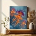 thumbnail image 6 of Vibrant Jellyfish Tempered Glass Canvas Sea Life Nautical Hanging Wall Art Decor, 6 of 8