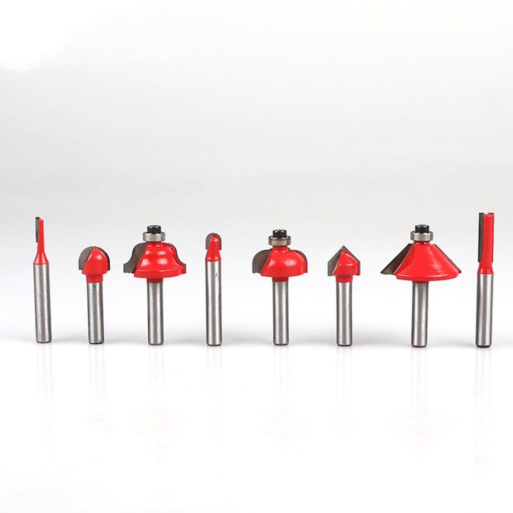 Zeiwohndc 15pcs 1/4 Inch Shank Router Bit Set Woodworking Tool for Cabinet Door Making
