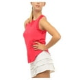 thumbnail image 3 of Lucky In Love Women`s Chill Out Tennis Tank (  X-Small Midnight  ), 3 of 4