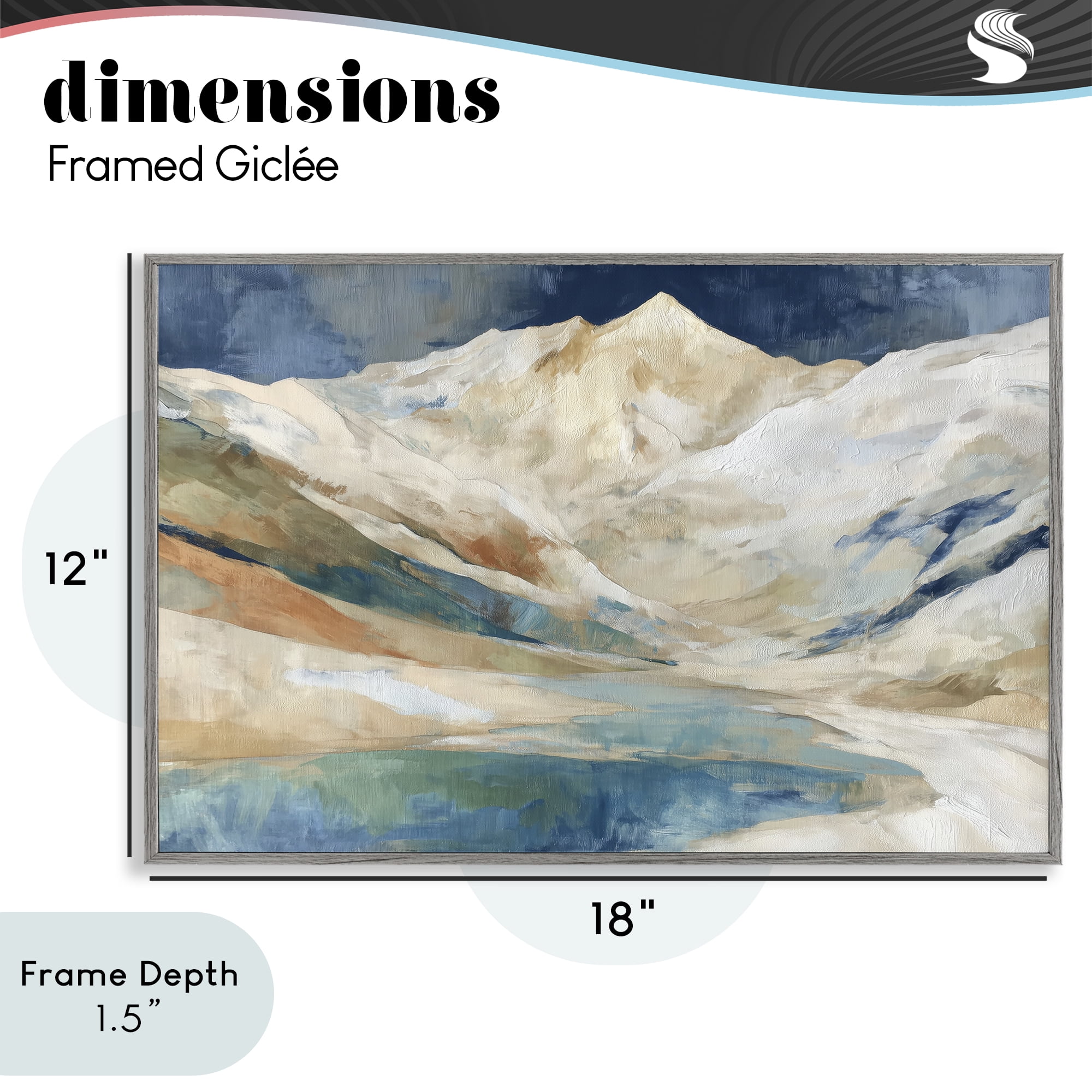 Stupell Industries Glacial Valley in Alaska Range Gray Framed Giclee Art, design by Chromatic Storm Studio