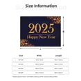 thumbnail image 5 of Yiaed 2025 Happy New Year 3 Print Blanket Throw Blanket Soft Cozy Flannel Blanket for Home Bed Sofa Couch Chair-50"x40", 5 of 6