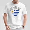 thumbnail image 5 of Retro Uruguay Flag Athletic Sport Heart TShirt, 5 of 6
