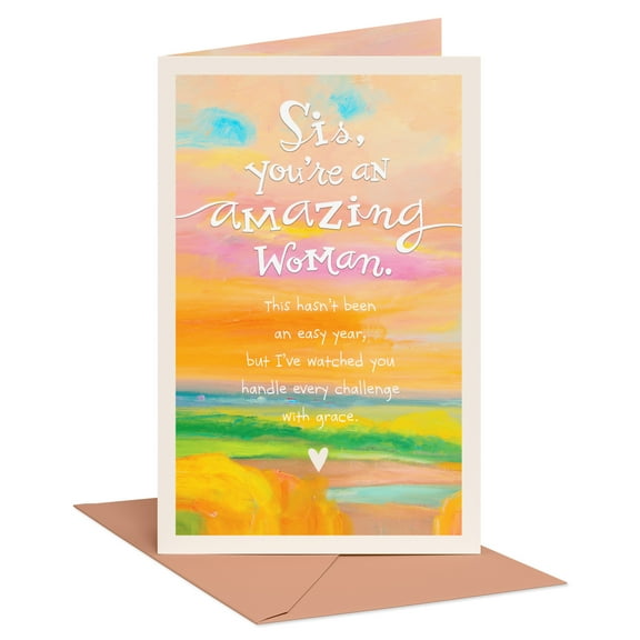 American Greetings Birthday Card for Sister (Painted Landscape)