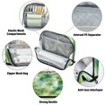 thumbnail image 4 of Standing Pencil Case with Base Large Capacity Stationery Pouch Pen Bag with Zipper for Women Men Green Tie-dye Flowers, 4 of 7