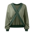 thumbnail image 4 of Women Blouses Zip Light Womens Crop Sweater Athletic Women Tops Womens Tall Plain Shirt Young Adult Sweaters Short Sleeve Blouse Long Sleeve Turtleneck Ladies Sweatshirts under 10 Ladies Green S, 4 of 5